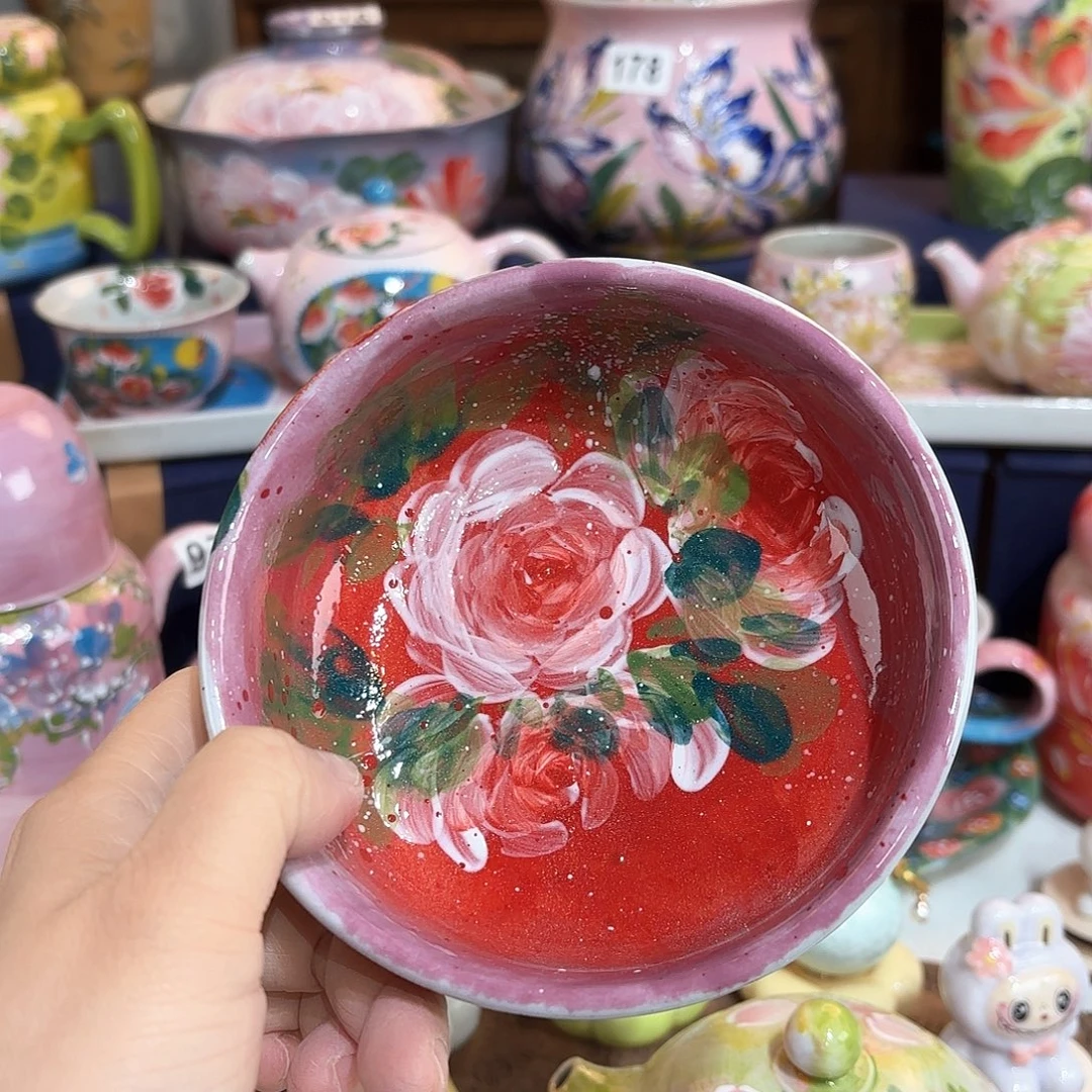 景德镇手绘高温釉下彩陶瓷茶具