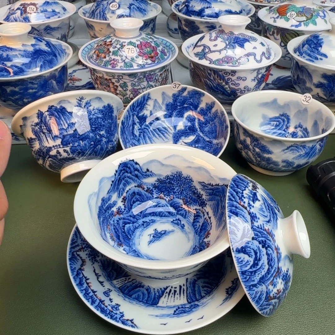 纯手工纯手绘茶具100
