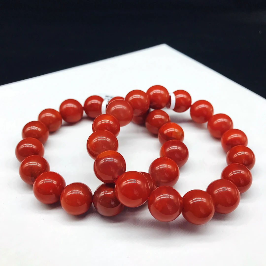 【小雪】南红瓦西货头火焰精美百搭手串13mm（多样式发其一）