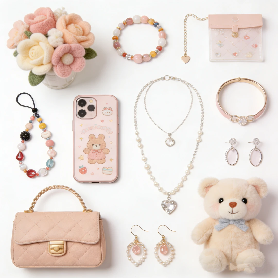 ins风配饰组合装包含饰品 包包 音乐盒等 慎拍！！！直播间才能拍