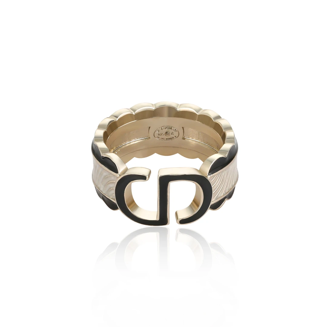 镀k金 CNC精工 轻奢滴釉美拉德色系戒指 0549