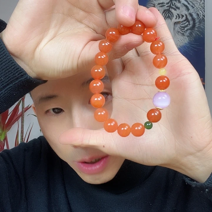 南红玛瑙手链未镶嵌