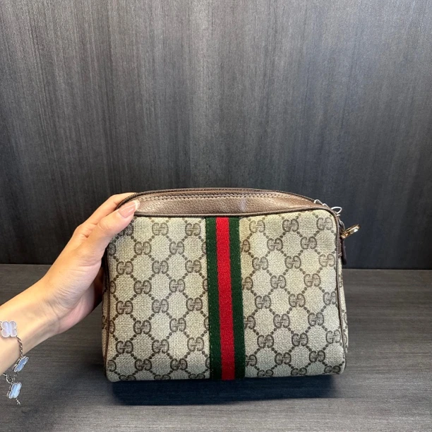 95新 GUCCI/古驰 兔兔奢菠萝/古驰手拿包/14004