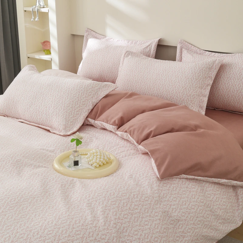 简约斜纹四件套加厚亲肤床单被套单双人柔软舒适床上用品套件