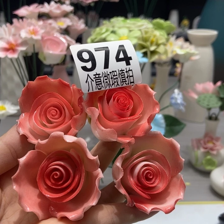 陶瓷手工制作陶瓷花