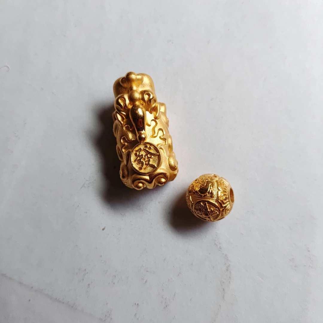 金元宝足金999貔貅珠子首饰