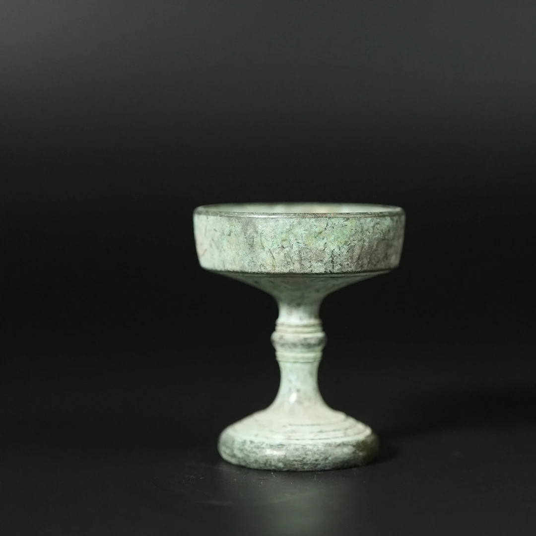 十九世纪出筋玄纹线铜灯盏【铜杂精选】TMSY2501181010