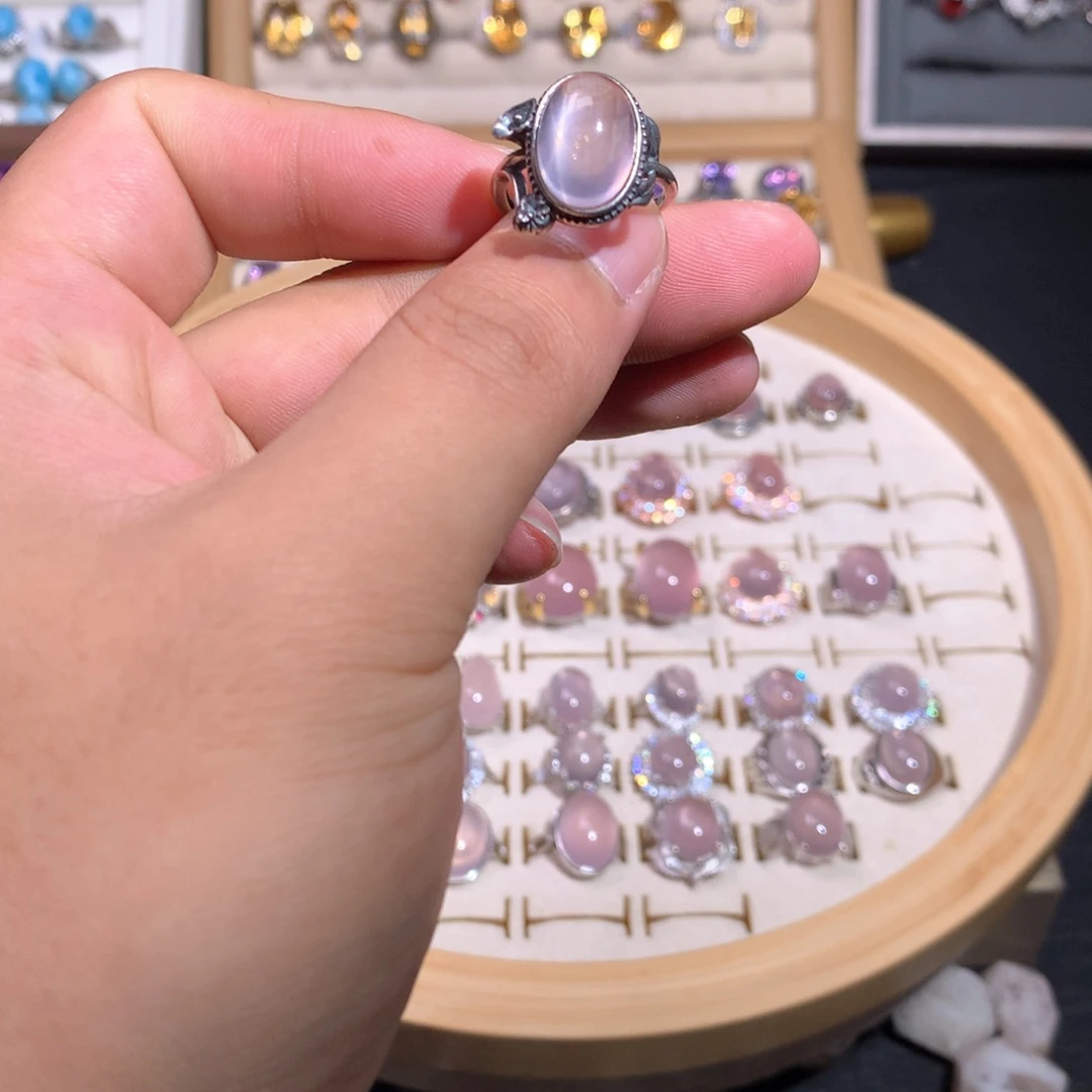 【闪购商品】水晶戒指银S925镶嵌戒指