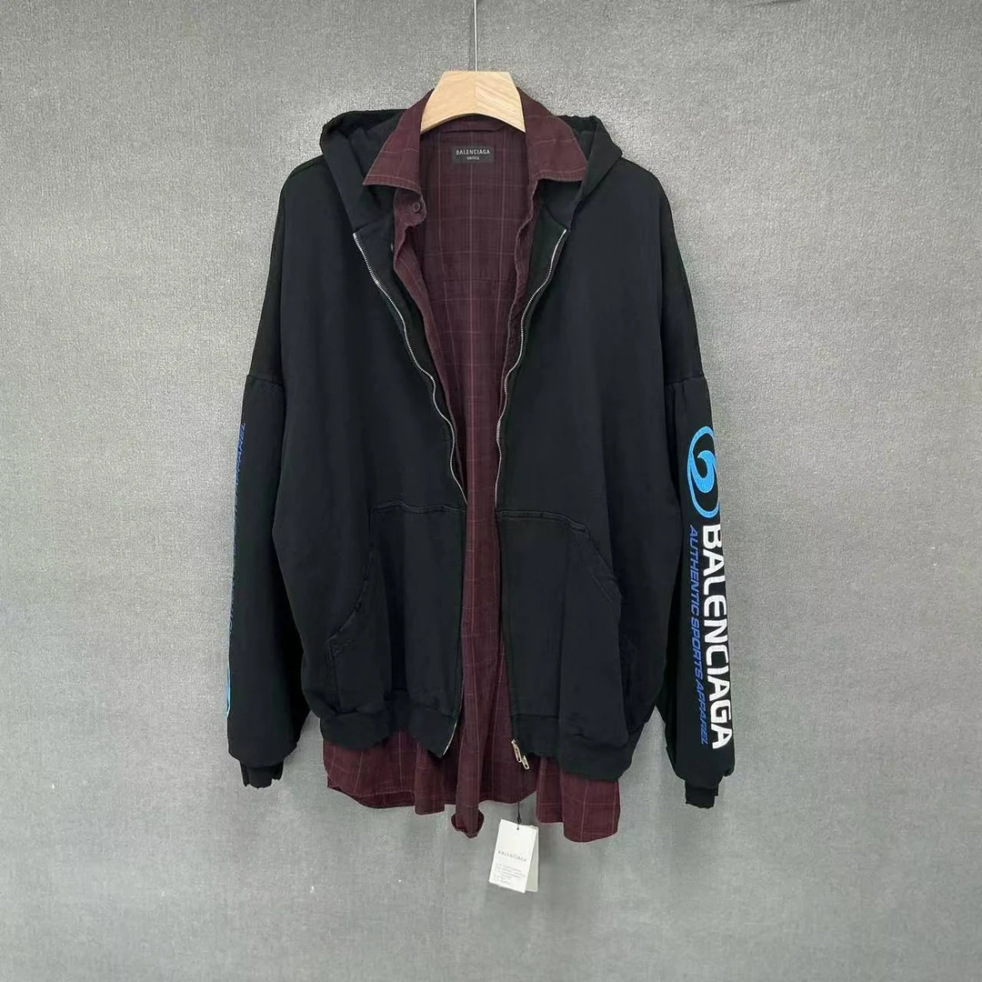 未使用 Balenciaga/巴黎世家 pm冲浪印花假两件外套带吊3、4码