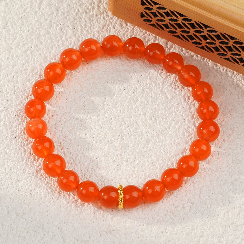 【泼天富贵】 保山冰红南红18手串 （天然珠宝多样性发其一）