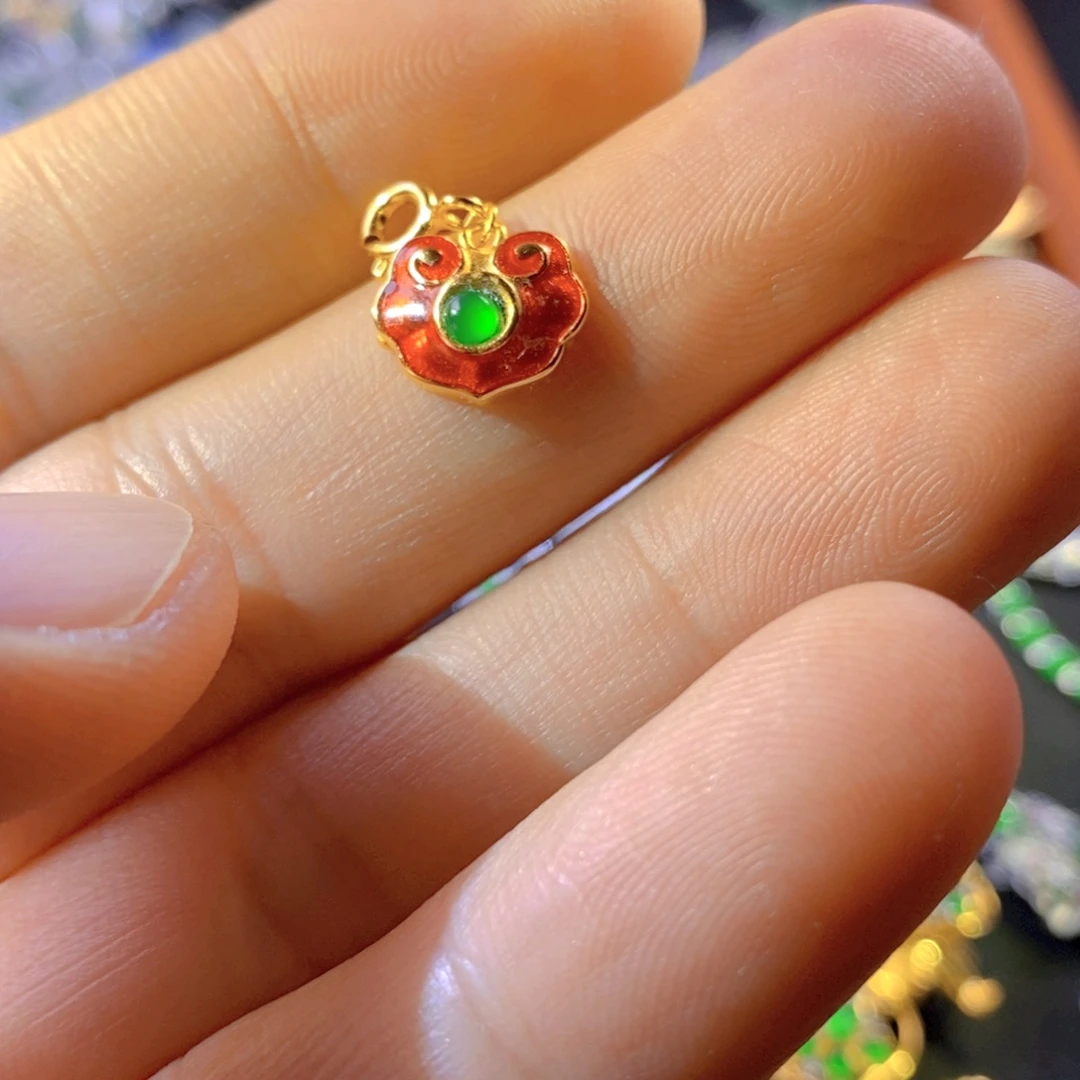 翡翠银S925镶嵌颈饰