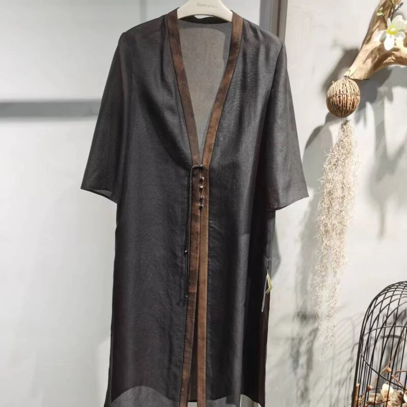 香云纱莨纱风衣外披27955