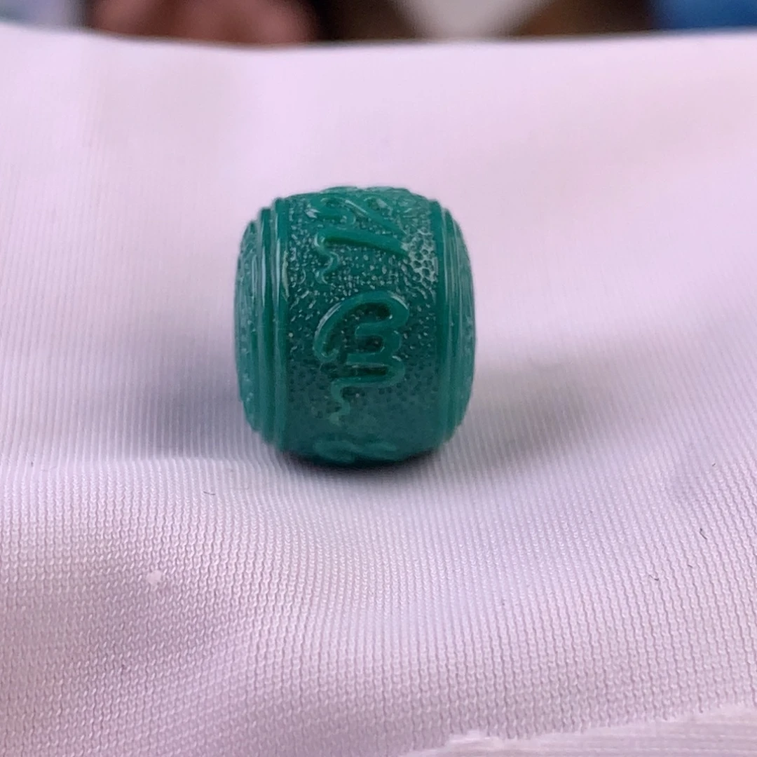 绿松石未镶嵌珠宝奇石13mm六字箴言