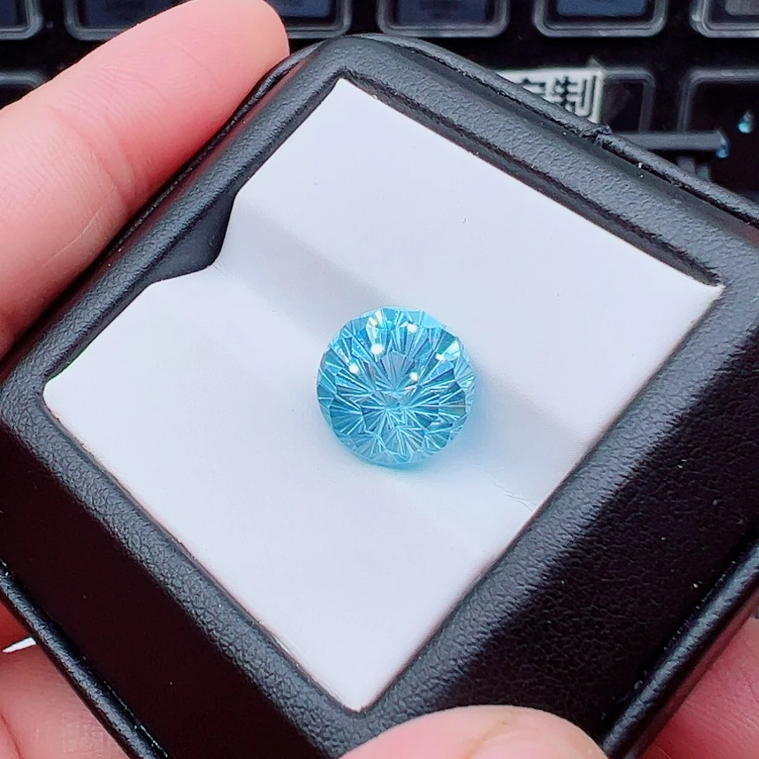 托帕石裸石7.26克拉烟花切