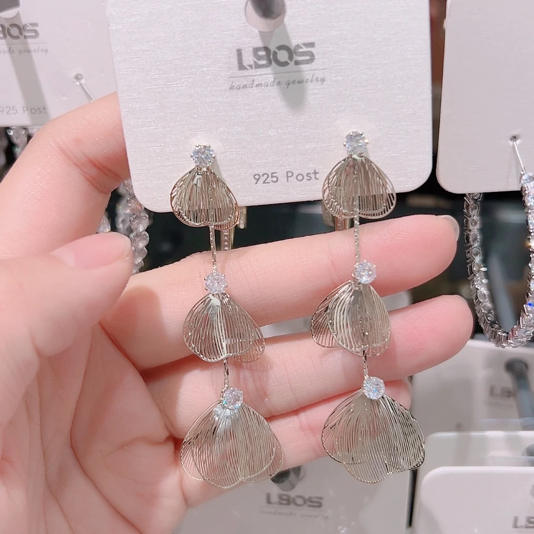 锆石纯铜合金耳环