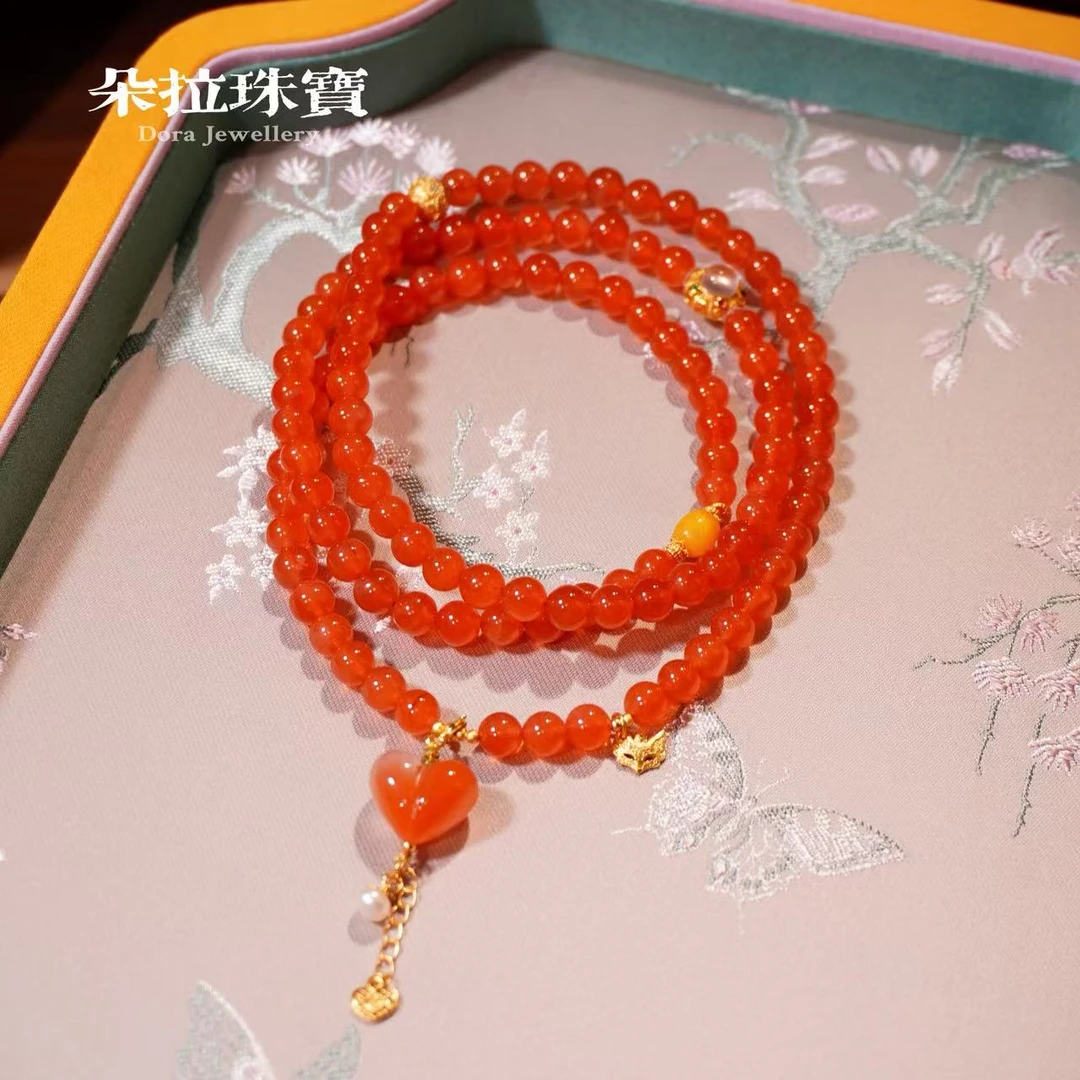 人间山茶 3185 南红108颗项链 多样性发其一