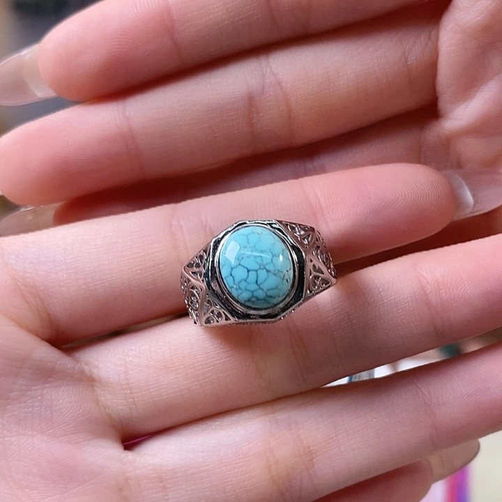 绿松石银S925镶嵌珠宝奇石