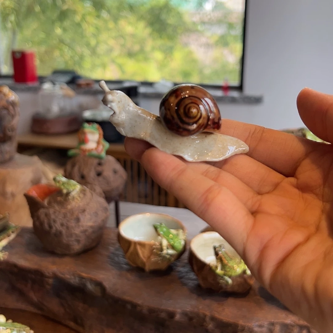 ?*蜗牛纯手工制作陶瓷