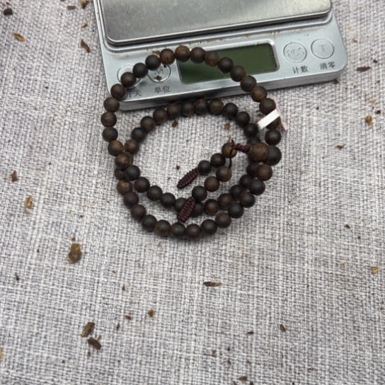 沉香手串石**水卡6沉水双圈