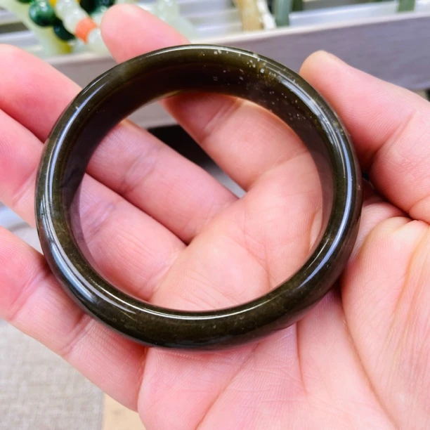 和田玉且末糖料手镯送长辈59圈口57到61圈口可戴宽16咪轮胎