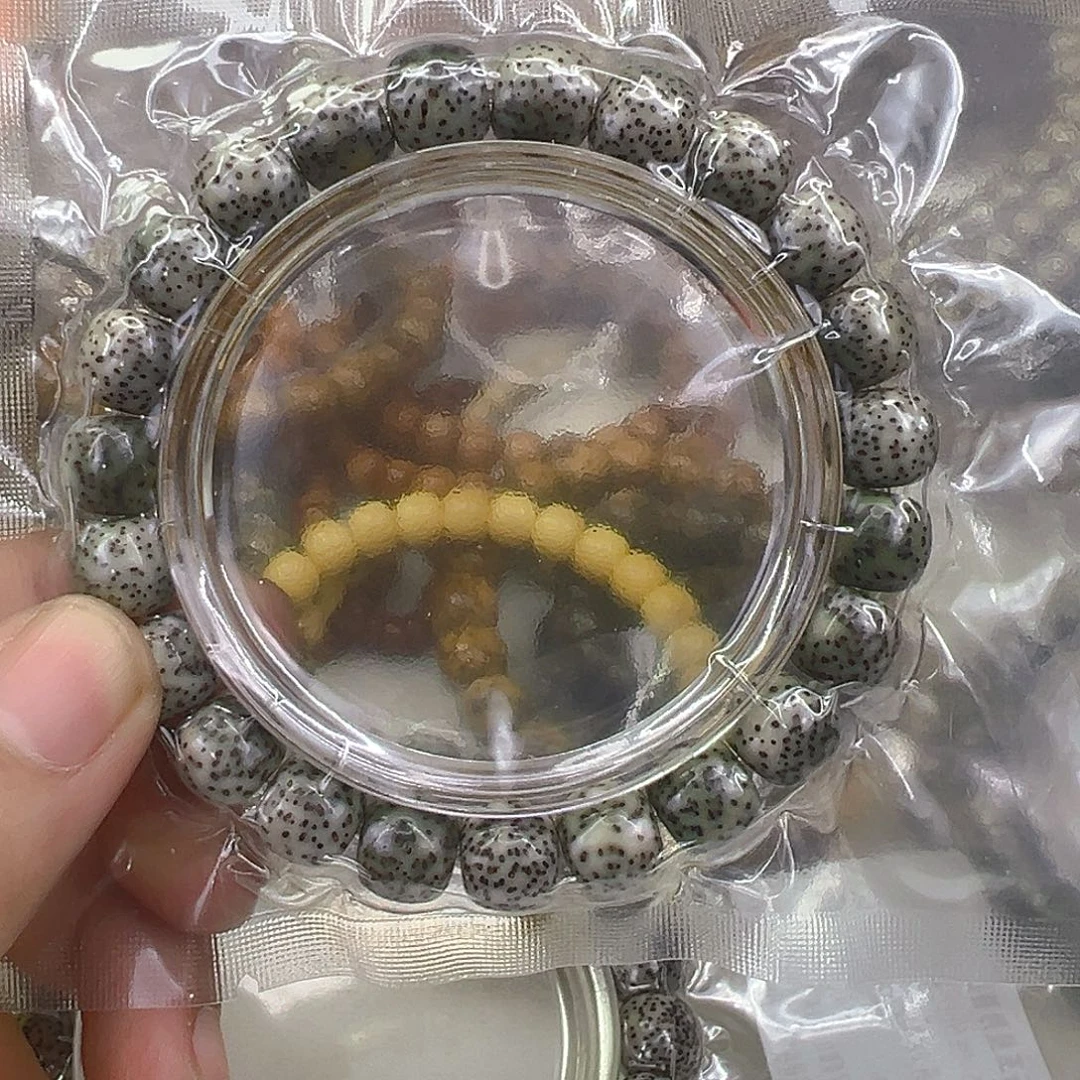 手串星月菩提95练手糯冰石玉星月菩提单圈10左右