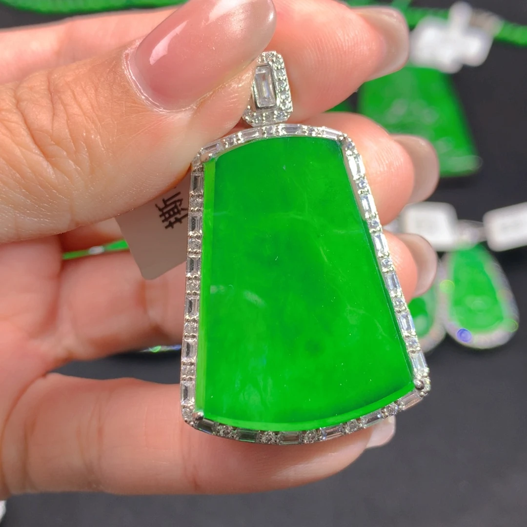 翡翠颈饰银S925镶嵌11111111111