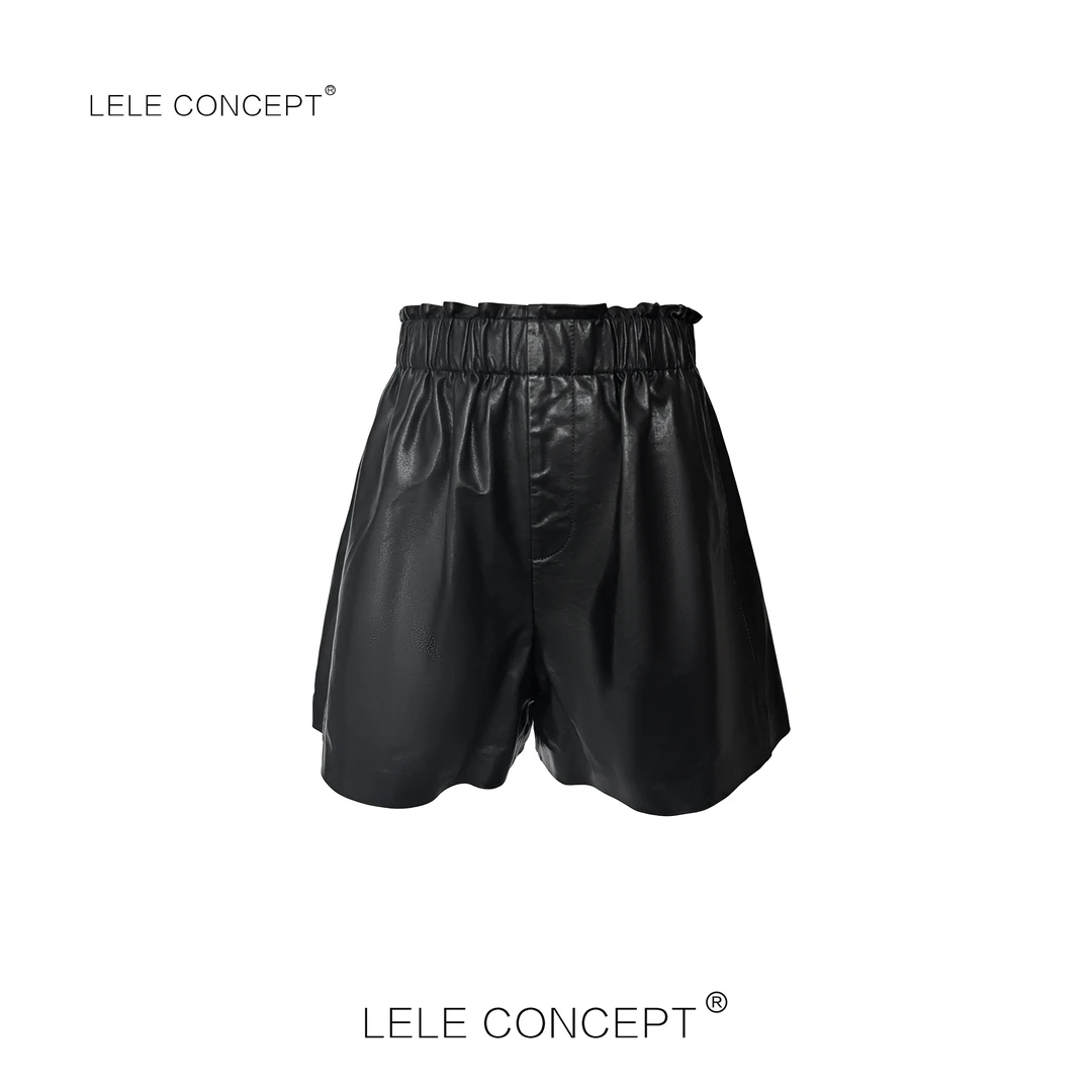LELE CONCEPT | 轻奢气质高级新款两色皮短裤K0477