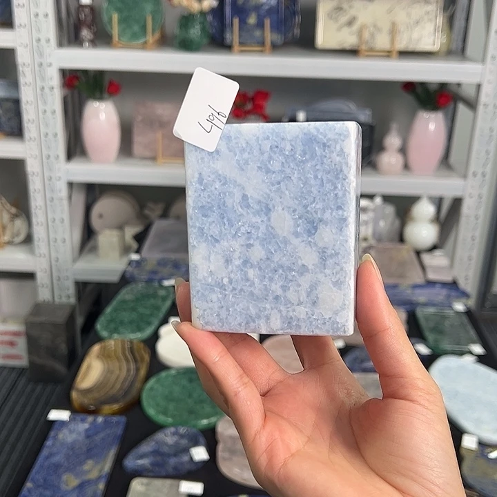 石材大理石蓝水晶笔筒196