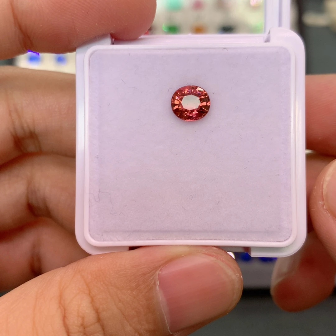 裸石未镶嵌碧玺1.12克拉全净日落色