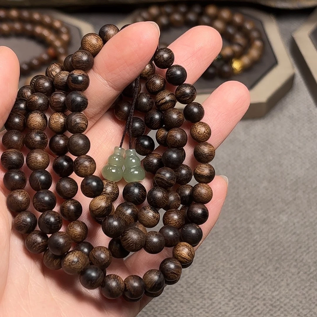 手串沉香越南富森红土瘤疤0.6×108