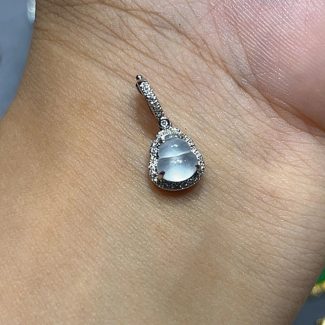 翡翠18K金镶嵌颈饰➖165