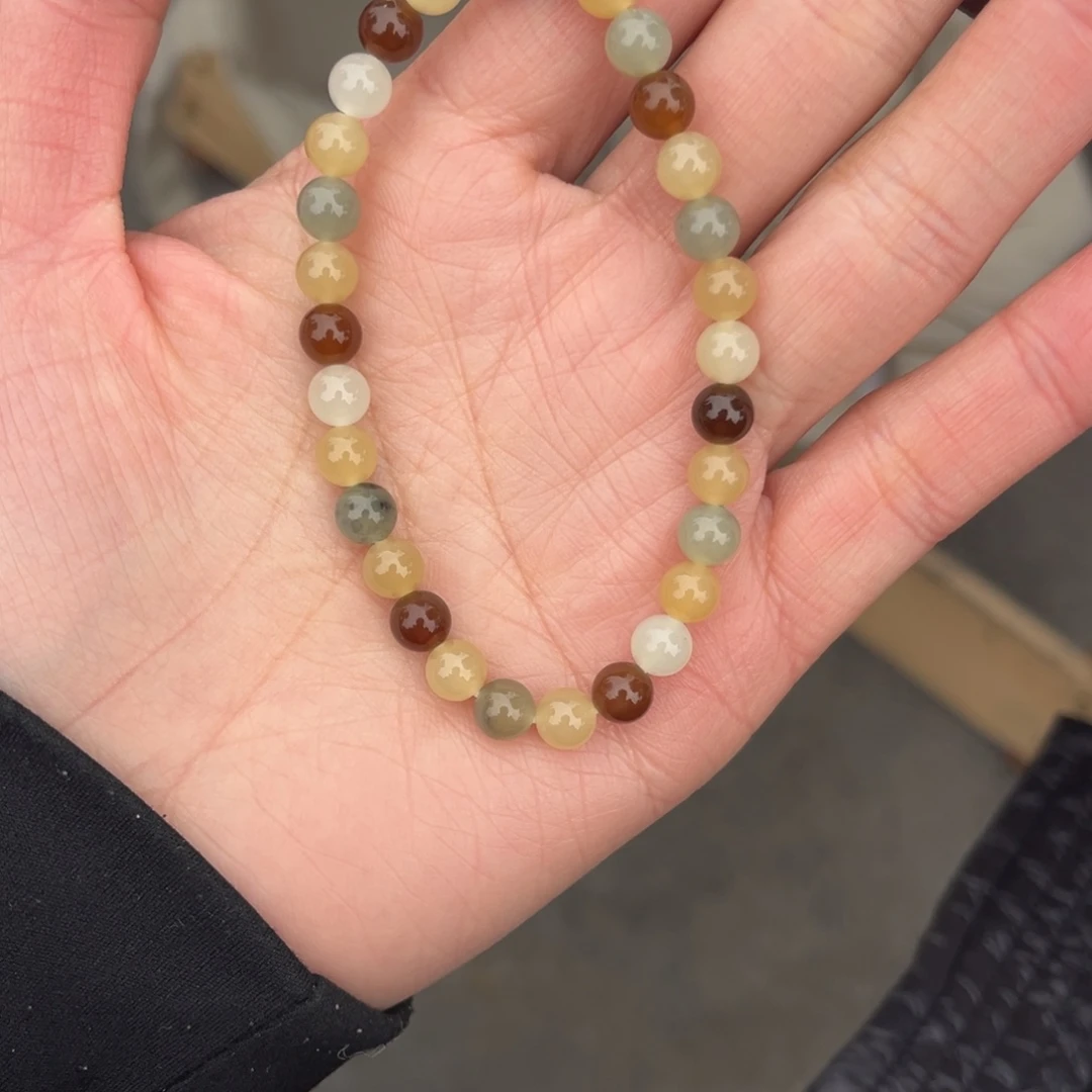 和田玉（糖玉）手链未镶嵌夏*