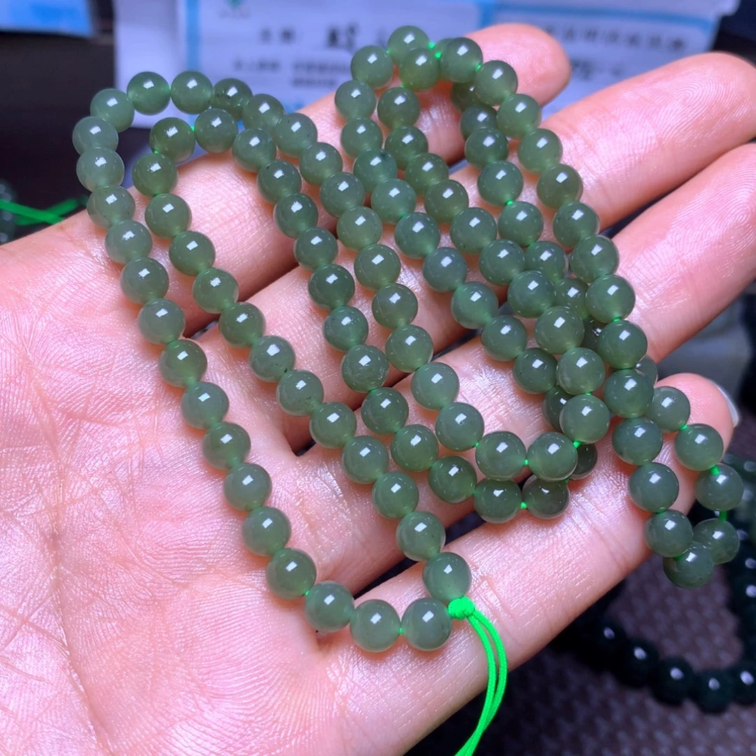 和田玉未镶嵌手串6