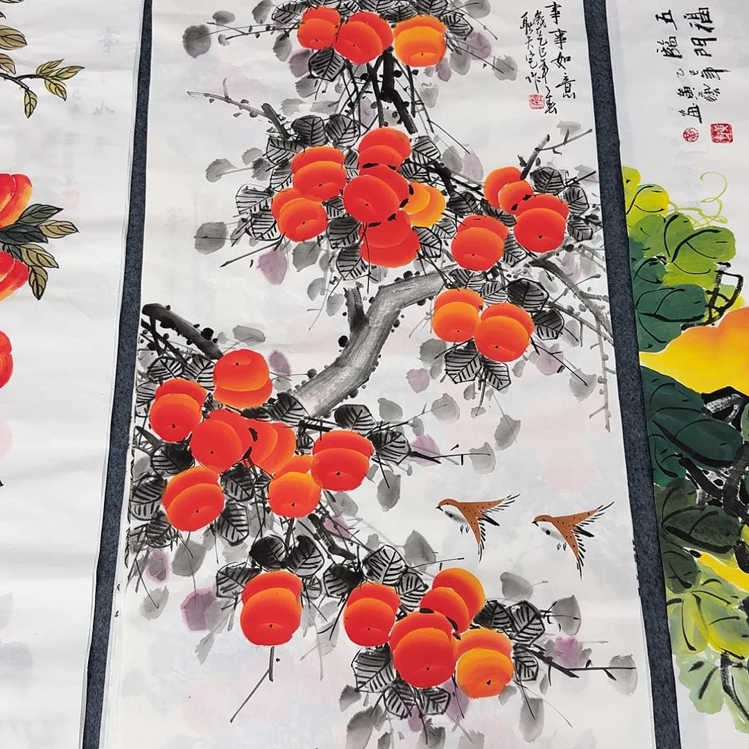 明***华国画三尺尺寸50X100纯手绘作品