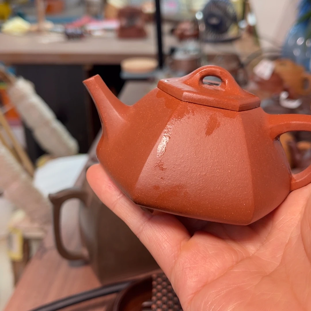 紫***木茶壶紫砂六方子冶石瓢140毫升