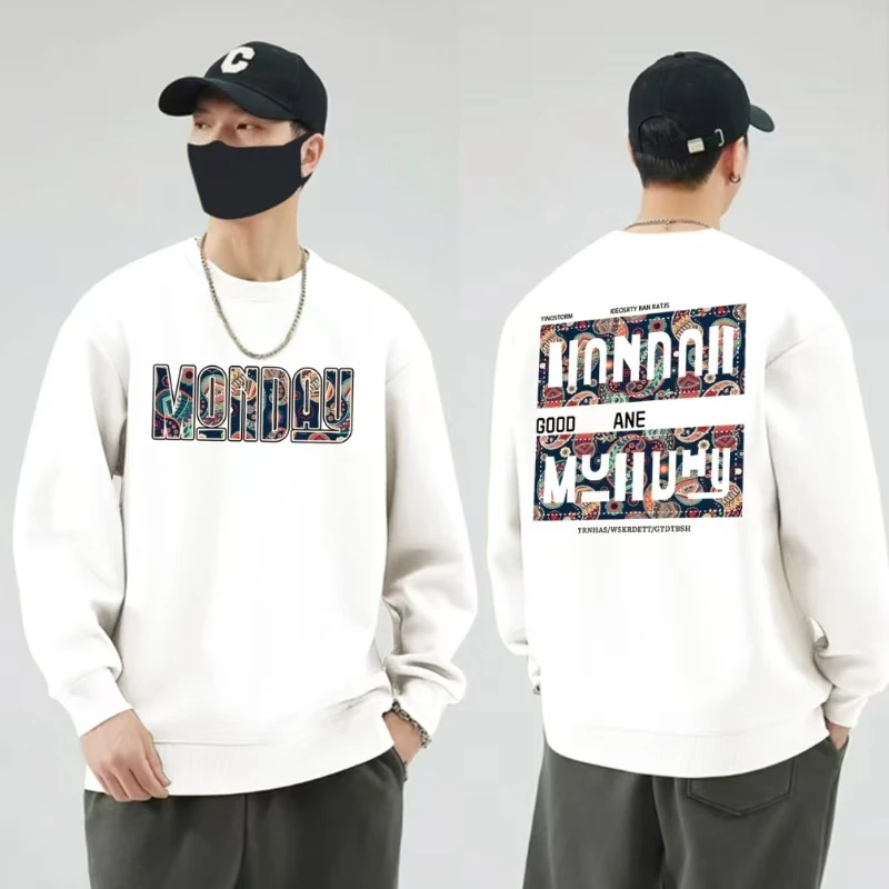 【MO】春秋休闲百搭长袖舒适宽松潮流柔软圆领3599