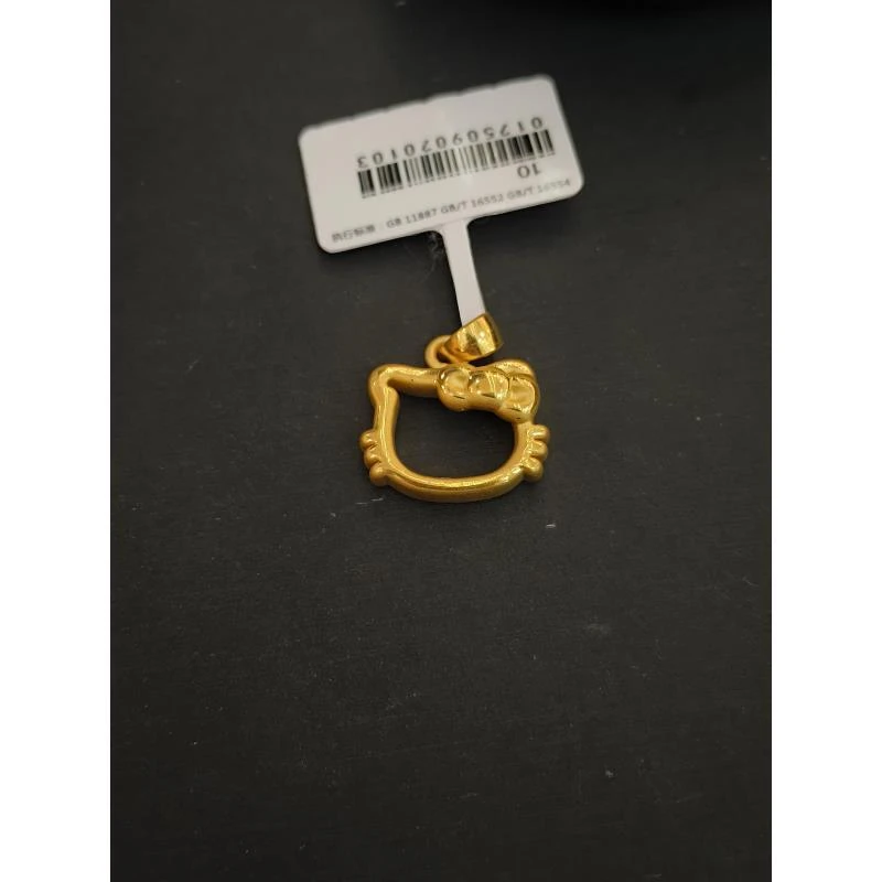 【金展珠宝】 足金 镂空KT猫吊坠