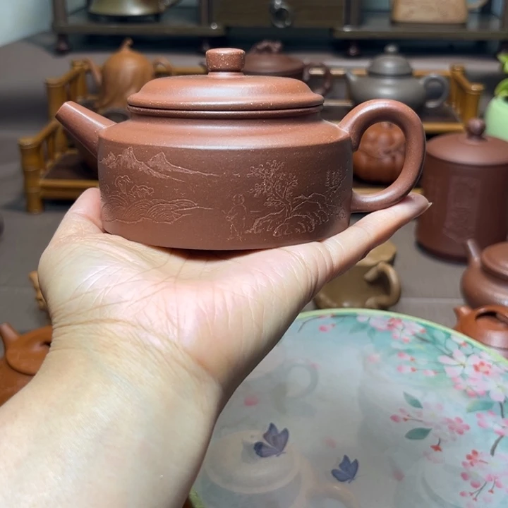 茶壶紫砂j****。手工制作