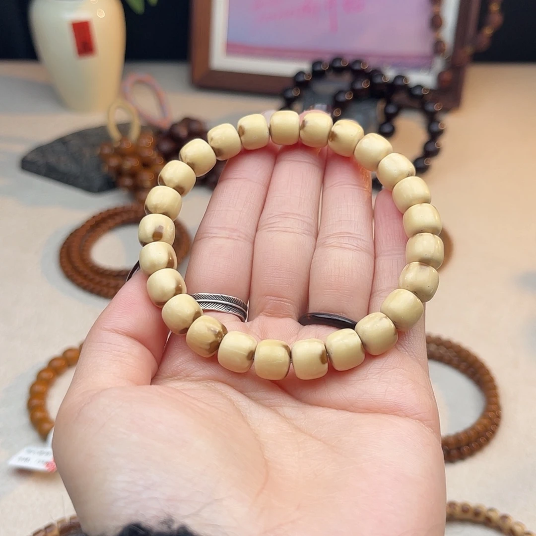 紫金鼠手串9实心三花巧克力