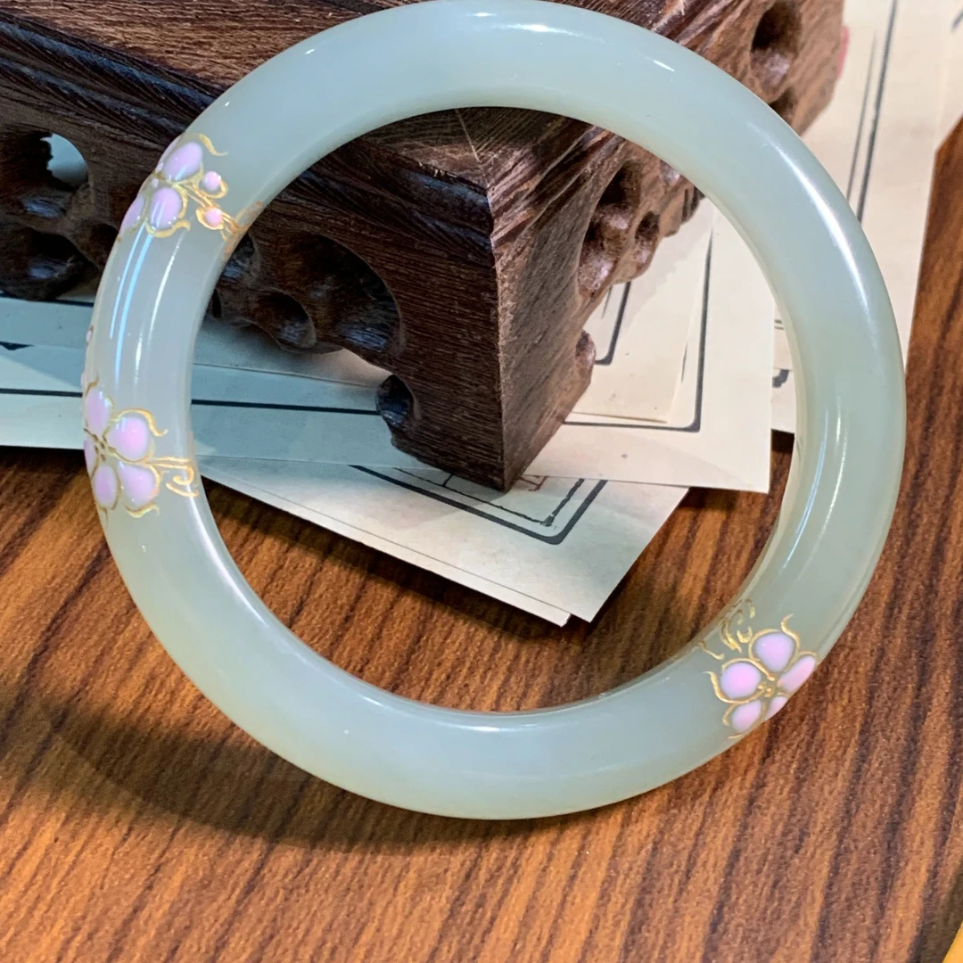 【千砡】和田玉白玉手镯-A22