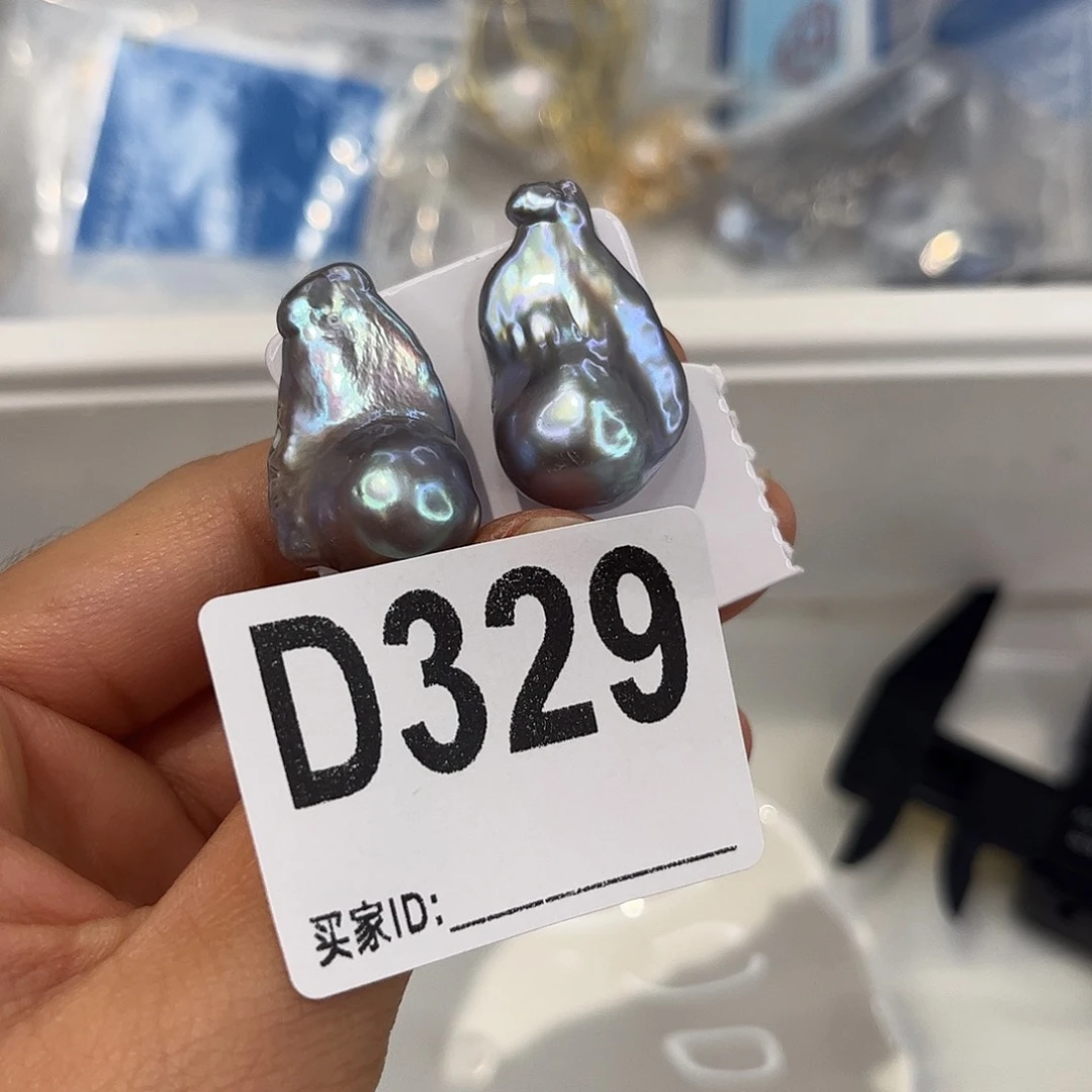 淡水珍珠银S925镶嵌耳饰