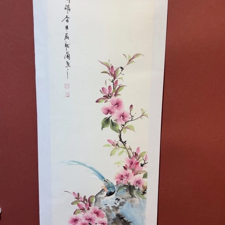 国画听兰花鸟老师