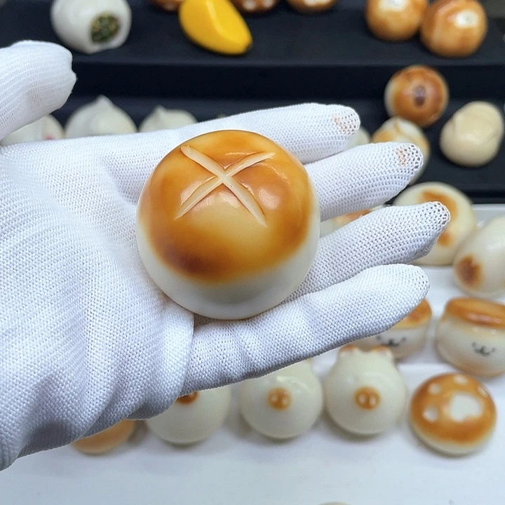 菩提根/象牙果把件5.10.66瑕福利款香菇包牙果手把件