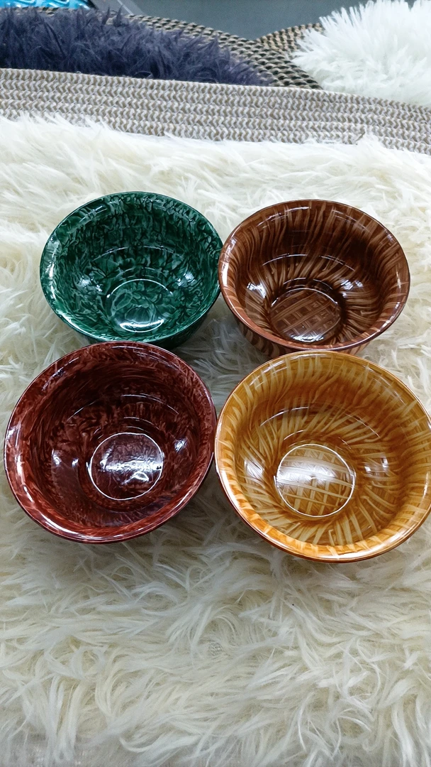 西藏包邮藏式3只时尚民族风陶瓷碗