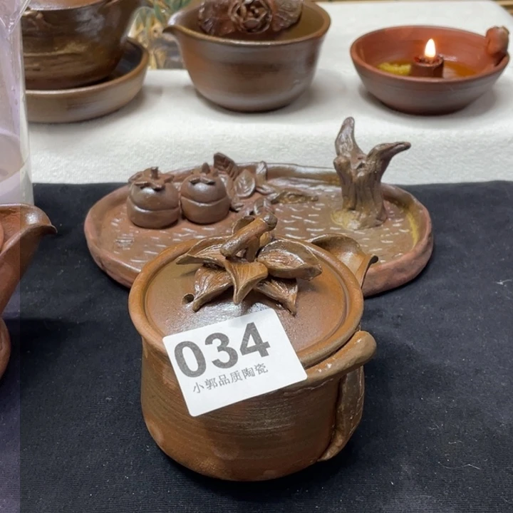 杯深***.柴烧手工螃蟹制品034