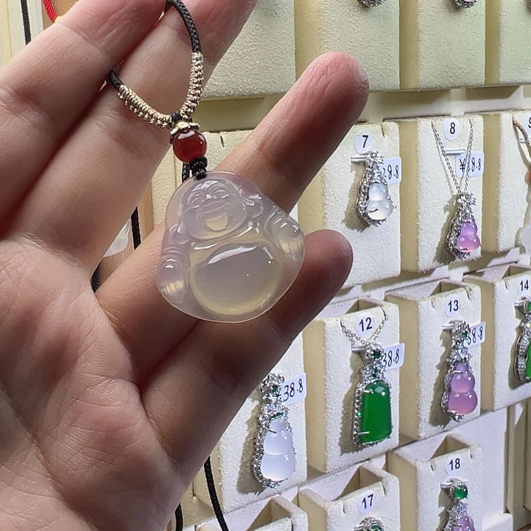 玛瑙/玉髓颈饰未镶嵌ฅ**•