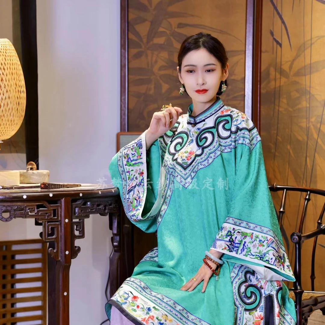 蘇夢【金玉满堂】香云纱手绣满绣云头立领斜襟上衣01031046