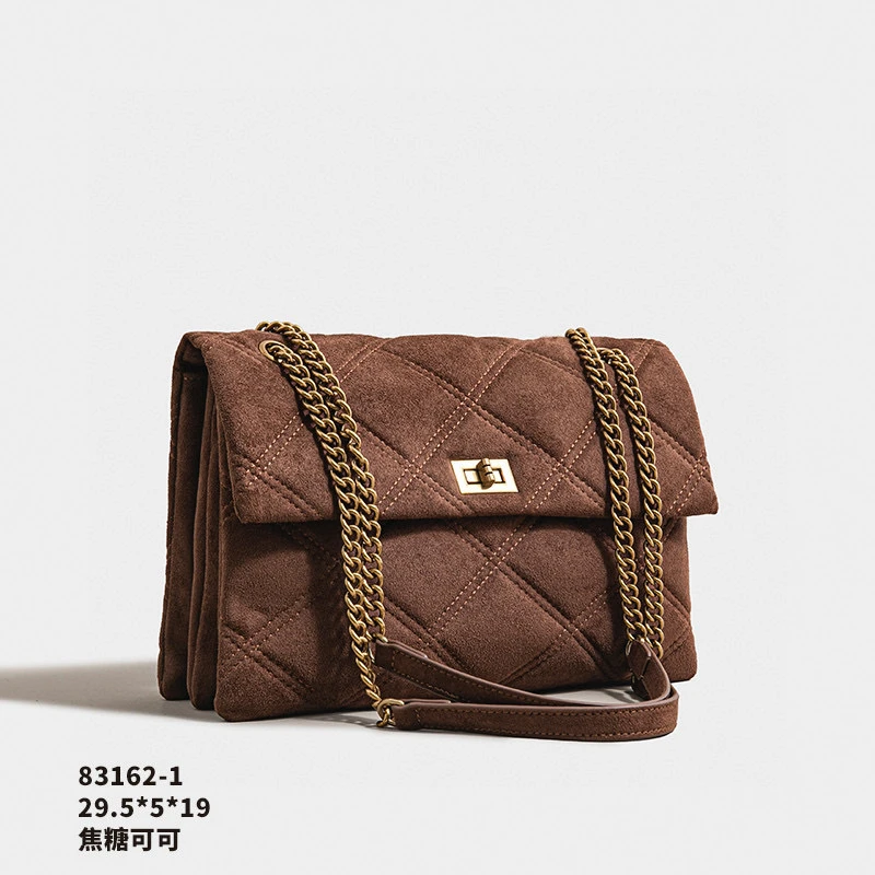 【初阳甄选】SK-83162-1-焦糖可可休闲风单肩斜挎包女士包