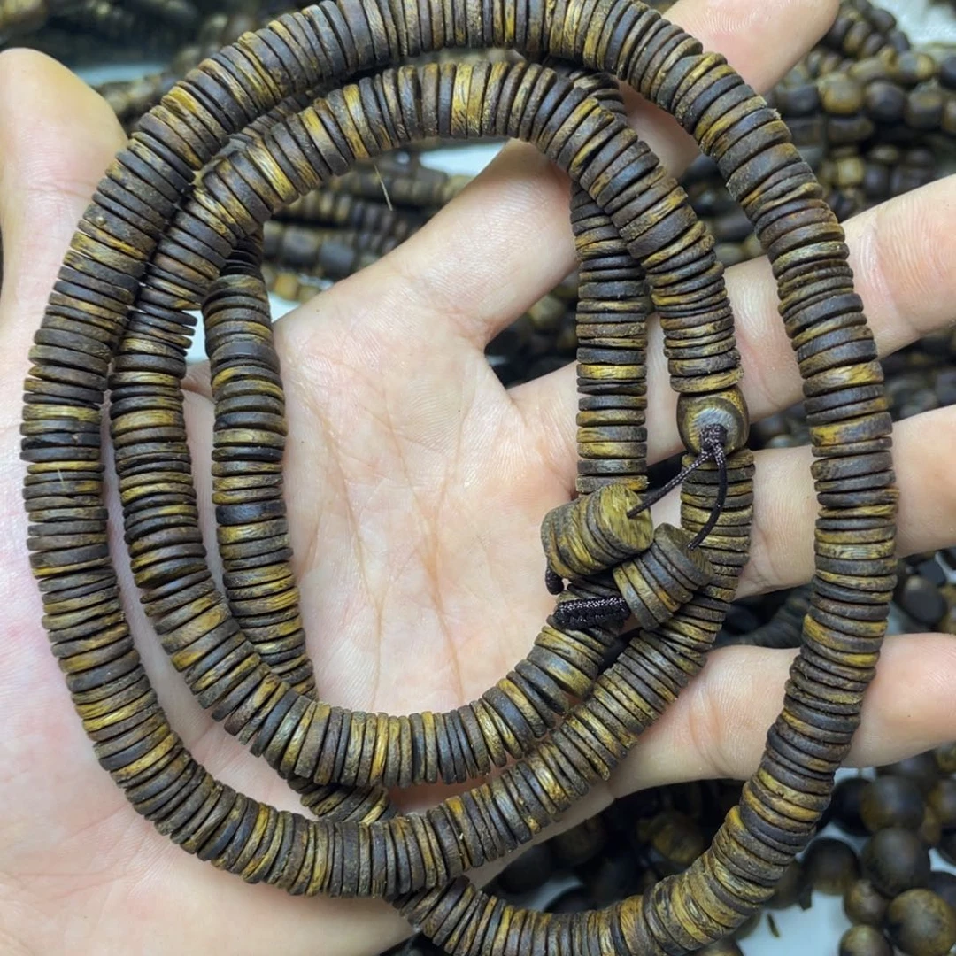 沉香碎屑沉香+0.9沉水浮片片珠多圈47克加