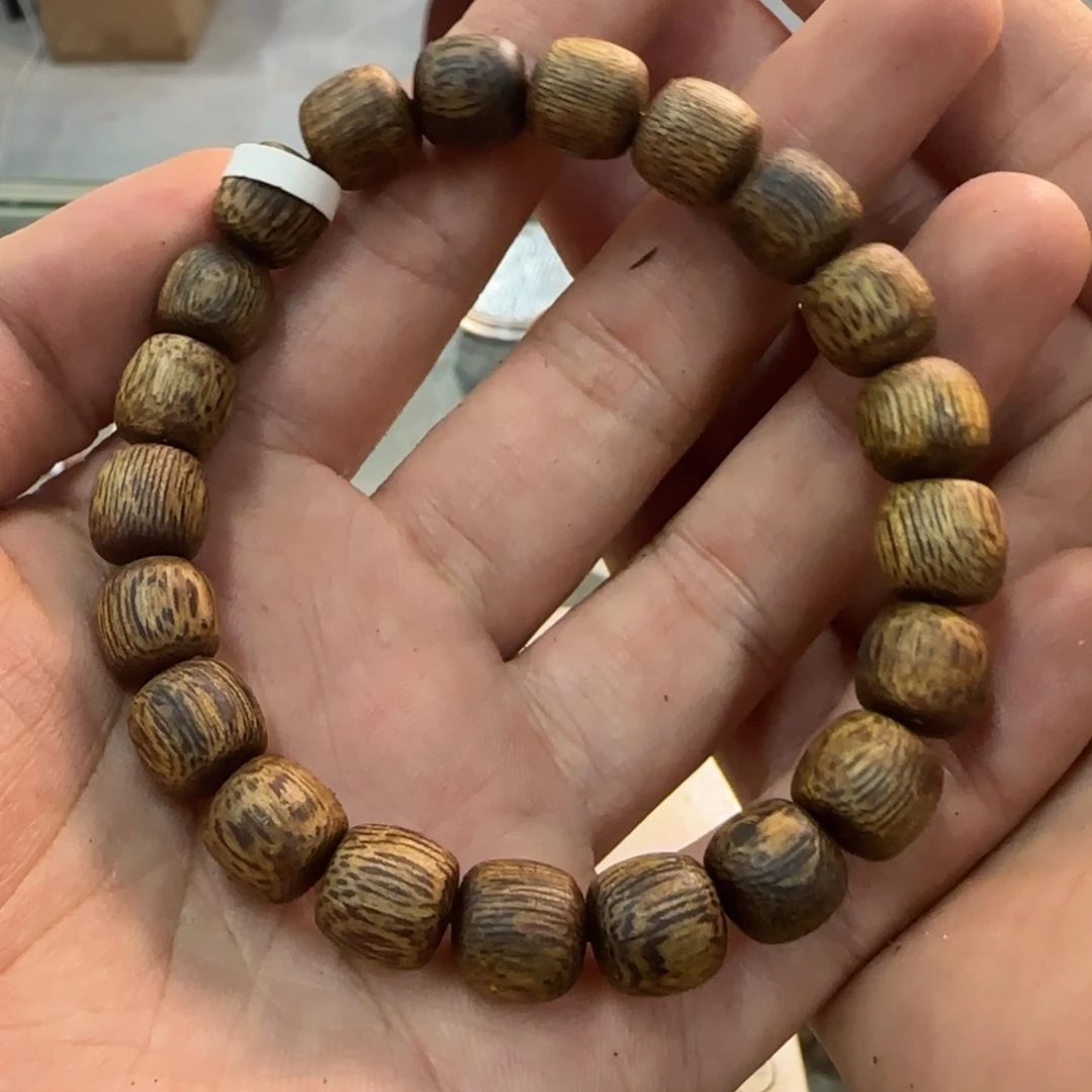 沉香手串绿棋陆河09